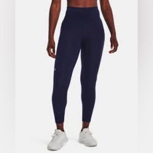 NEW Under Armour small high rise compression leggings navy blue $45 ankle NWT